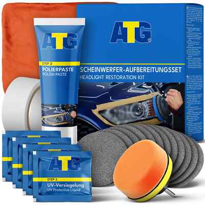 Scheinwerfer-Aufbereitung-Set Scheinwerferpolitur Scheinwerfer Aufbereitung ATG 