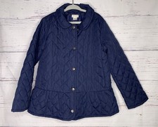 Crewcuts Girls Lightweight Quilted Jacket Size 6-7 Navy Blue