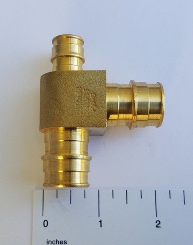 10 Stück passend 3/4" x 1/2" x 3/4" Pex A T-Stück, Expansion T-Stück, bleifreies Messing - Bild 2 von 5