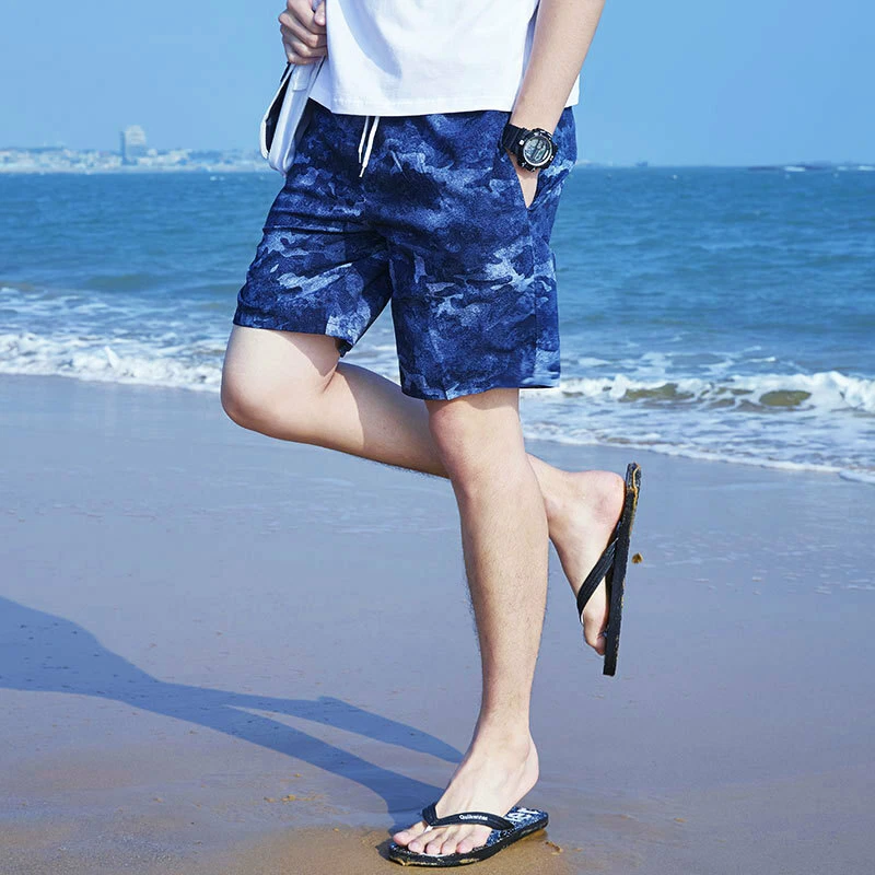 Half outlet swimming trunks