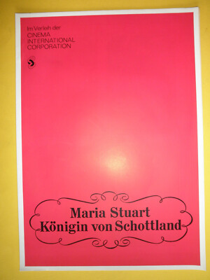 Maria Stuart Königin von Schottland / EA-Werberatschlag 1972 / Vanessa Redgrave