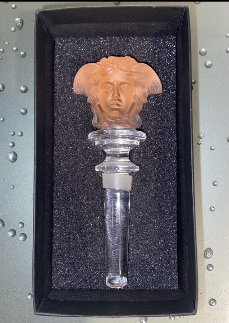 New Versace Rosenthal RARE HTF Rose Crystal Double Sided