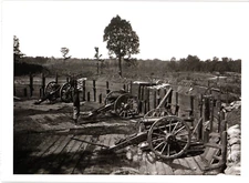 Oversized Postcard Civil War Confederate Fortification Near Atlanta Georgia