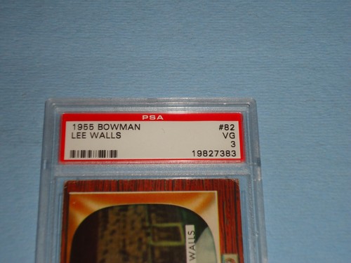 1955 Bowman TV Baseball Card Lee Walls # 82 PSA Grade Graded 3 VG 19827383 - Picture 2 of 3