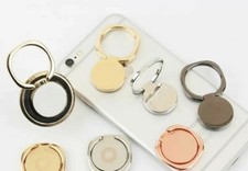 Universal Flat 360 Rotation Cell Phone Table Ring Stand Holder Grip -Metal Pure