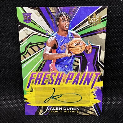 #/199!  2022-23 Court Kings Fresh Paint Jalen Duren RC AUTO DETROIT PISTONS