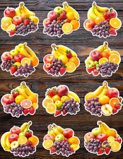 Mixed Fruit Die Cut Vinyl Stickers Set Scrapbooking Laptop Waterbottle