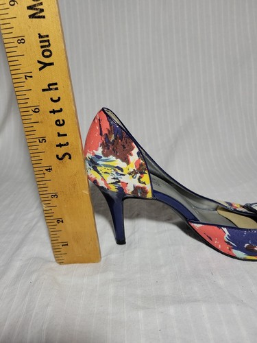 Coach and Four D’Orsay Womens Heels Multicolor Open Toe Shoes Size 6 - Picture 11 of 11