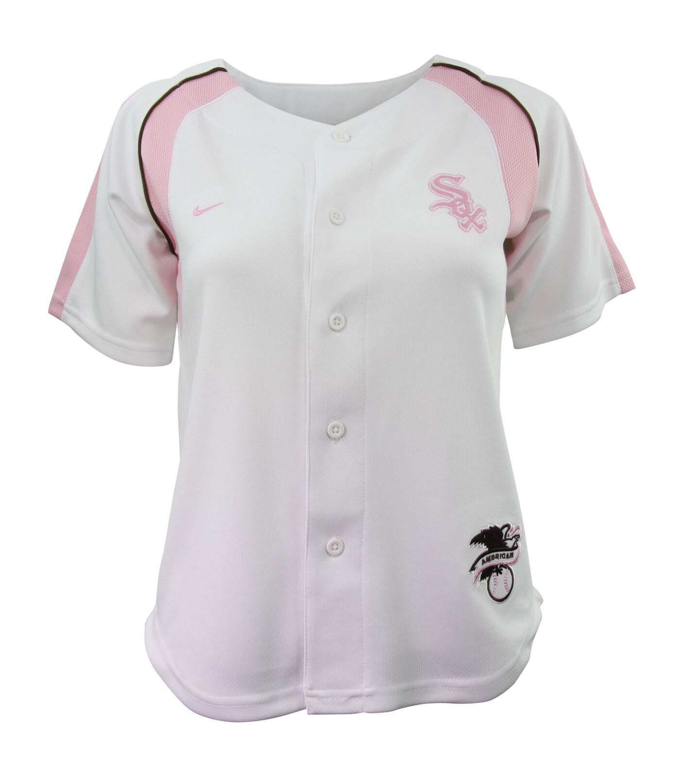 MLB Chicago White Sox Women's White and Pink Jersey by Nike