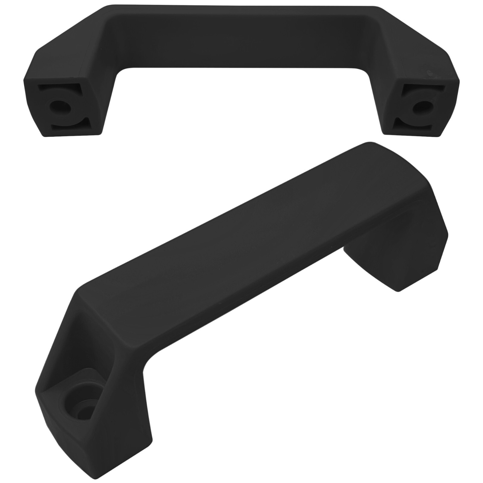 Poignée plastique noire 130mm industrielle pour réparer porte de hangar et box