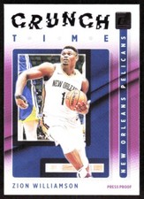 2021-22 3167E Donruss Crunch Time Press Proof Zion Williamson New Orleans