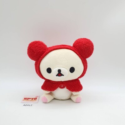 Korilakkuma Red Hood A412 Rilakkuma San-X+Green Camel Plush 5.5