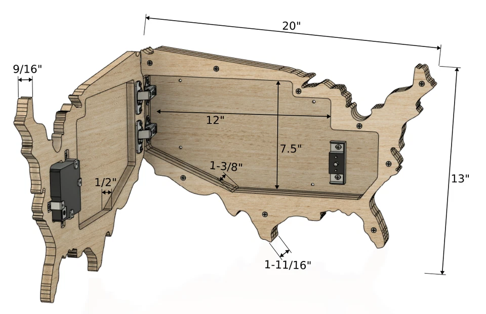 American Flag RFID Hidden Gun Art Safe Secret Firearm | Tactical Concealment Box - Image 4 of 4