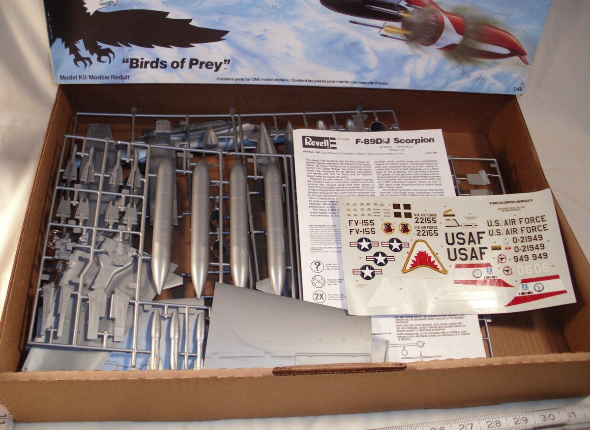 REVELL F-81 DJ SCORPION JET FIGHTER AIRPLANE MODEL KIT 1/48 BOXED