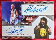 2009 TRISTAR TNA IMPACT  JEFF JARRETT & MICK FOLEY  DUAL AUTO  MANKIND WWE (270)