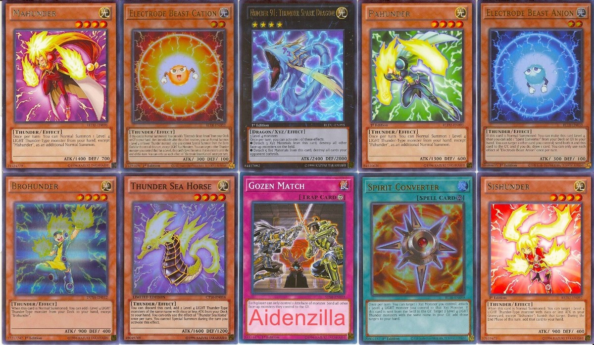 Yugioh Hunder Thunder Family Deck - Thunder Spark Dragon Electrode