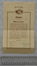 1958 guarantee leaflet for a Ladys Lindex Watch