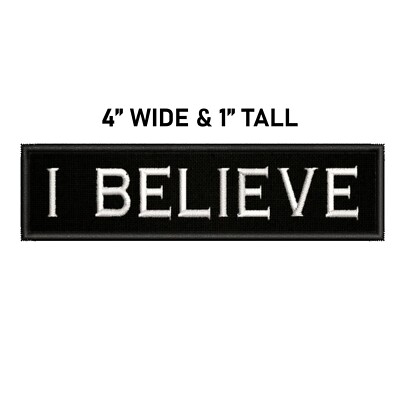 Bigfoot Patch BELIEVE Embroidered Iron-On Applique Myth Sasquatch Legend