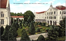 Postcard Mobile Alabama Spring Hill College The Quadrangle