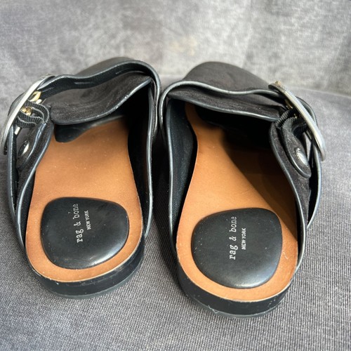Rag & Bone Asley Suede slides, Black, SIze 38 - Picture 4 of 9