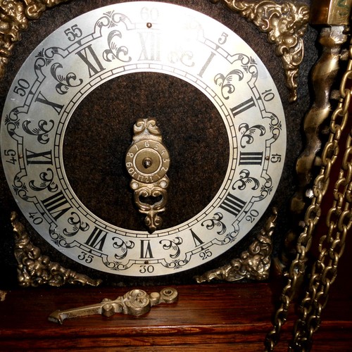 BIG Vintage Wall Clock DUTCH ZAANSE ZAANDAM stoelklok for REPAIR parts