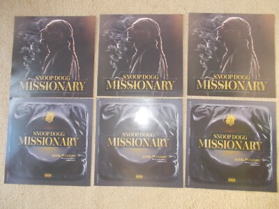 SNOOP DOGG ''MISSIONARY'' SET OF 6 DOUBLE SIDED RECORD STORE PROMO FLATS UNUSED