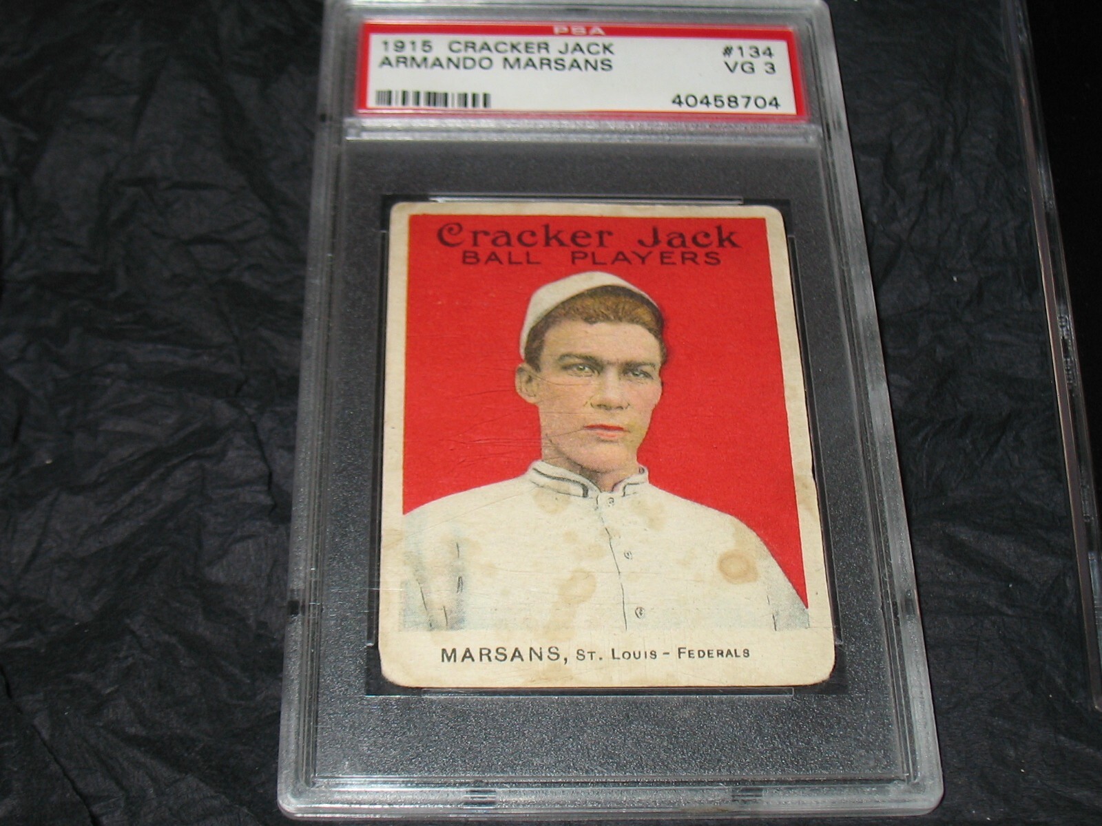 1915 Cracker Jack #134 Armando Marsans PSA VG 3 ~ST. Louis Federals