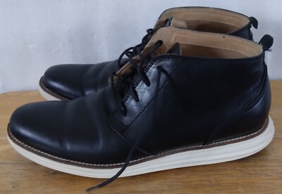 Cole Haan GRAND. OS C20739 Chukka Mens Black Leather Boots  display picture 2
