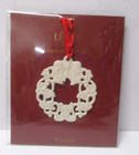 LENOX IVORY WREATH CHARM CHRISTMAS TREE ORNAMENT BIN CHR1