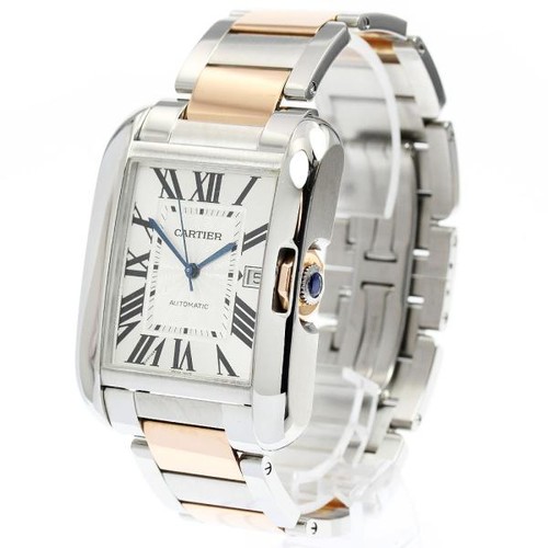 Cartier Tank Anglaise W5310006 36mm SS Silver Dial Automatic Watch #C2979
