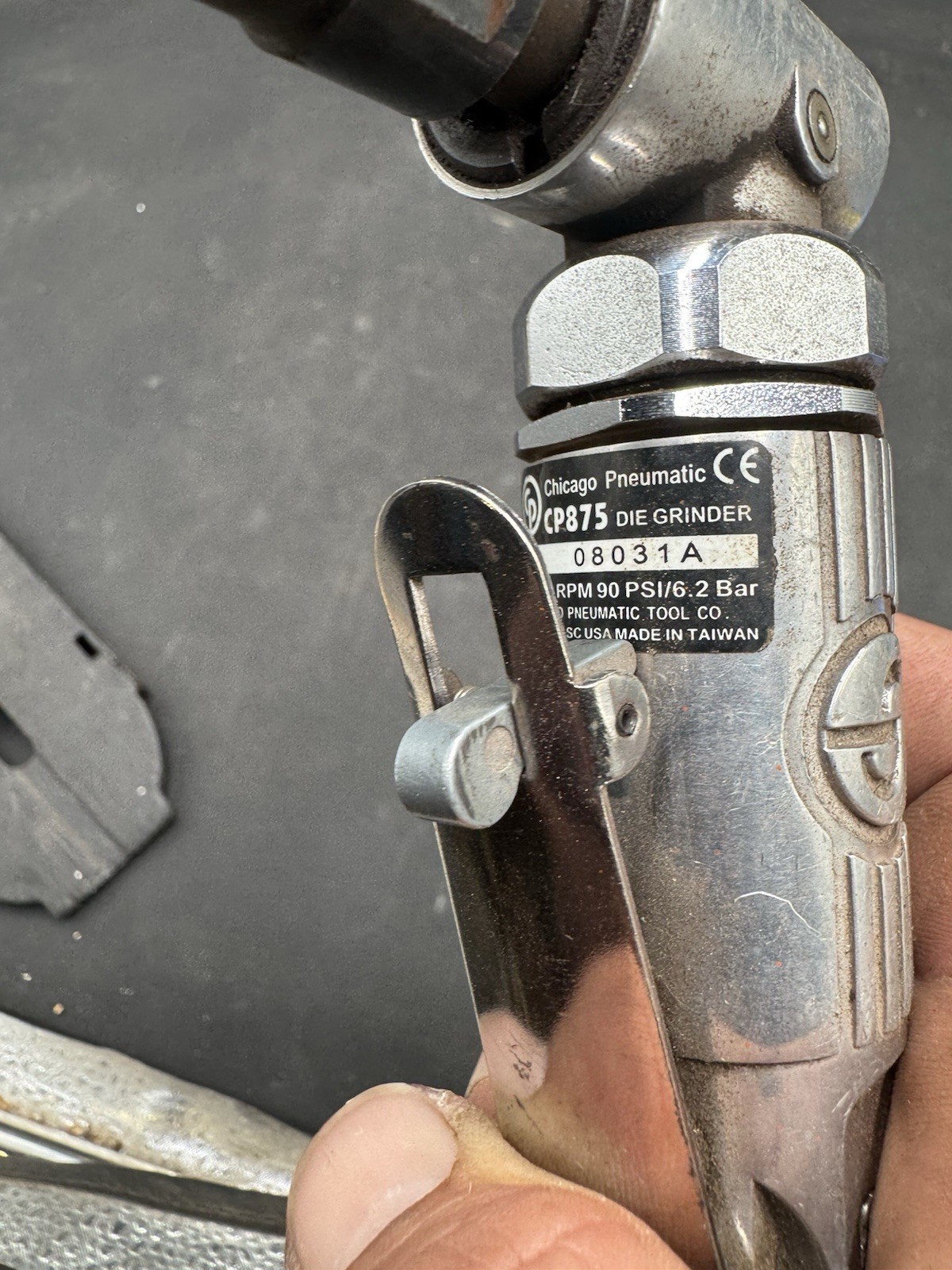 Chicago Pneumatic Air Angle Die Grinder 22,500 RPM, CP875 Needs Rebuilt