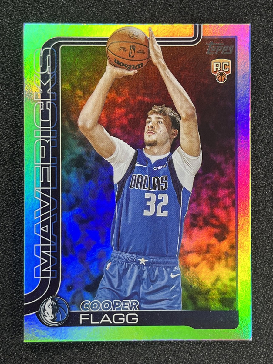 2025-26 Topps Flagship Cooper Flagg #201 Rainbow Foilboard Rookie RC Mavericks