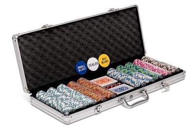 Fat Cat Bling Texas Hold em Clay Poker Chip Set 13,5g nummeriert Profi Etui