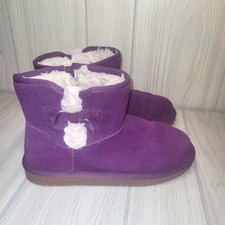 Koolaburra By Ugg Victoria Girls Mini Boots Size 5 Purple Bow Winter