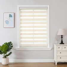 Joydeco Cordless Zebra Blinds (Pro), Dual Layer Light Control Zebra Blinds for W