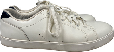 Dr.Scholls Women s White Leather Madi Chevron Lace Up Casual Sneakers - 10