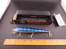 RARA esca da pesca vintage Nils Master Invincible Finnish Wobbler I15/75 NUOVA