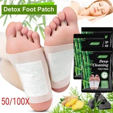 10-100Pcs Foot Detox Pads Cleansing Patch Pain Relief Herbal Ginger Adhesive