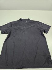 Nike Polo Blade Collar Shirt Mens XL Gray Dri-Fit Standard Fit Golf