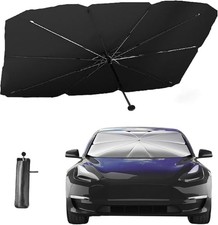 Windshield Sun Shade Umbrella for car, Foldable Umbrella Sunshade Silver Heat