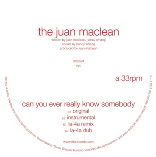 The Juan MacLean Can You Ever Really Know Somebody (Vinyl) 12