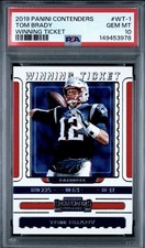 2019 Panini Contenders Tom Brady Winning Ticket (Last Patriots Season) - PSA 10