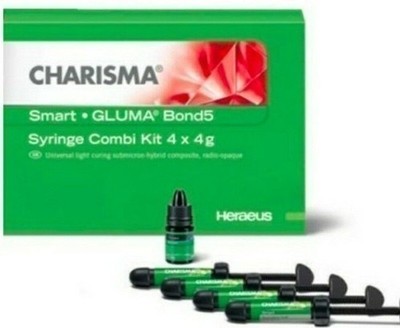 Dental Charisma Smart Combo Composite Restorative Kit 4 Syring Gluma Bond Kulzer