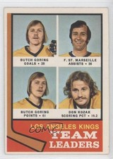 1974-75 O-Pee-Chee Butch Goring Frank St Marseille Don Kozak #98 0a6