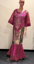 African print grand supermaxi dress withembroideredSize: One Size , READY TO SHI