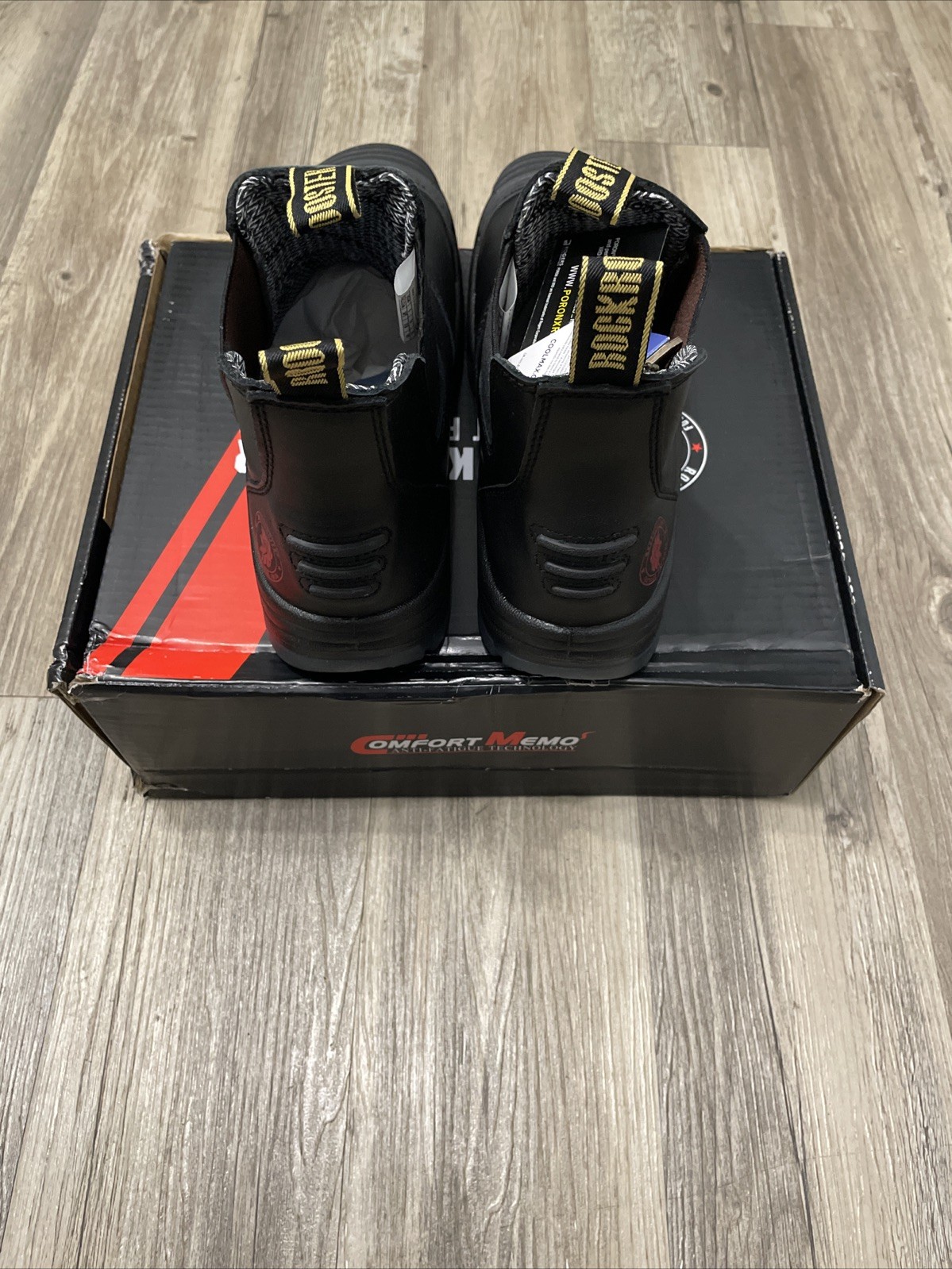 ROCKROOSTER Gammon Steel Toe Chelsea Leather Work Boots Men’s Size 10 AK227