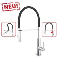 KüChenarmatur Wasserhahn KüChe Mit Brause SpüLtischarmatur Hoher Auslauf Schwarz