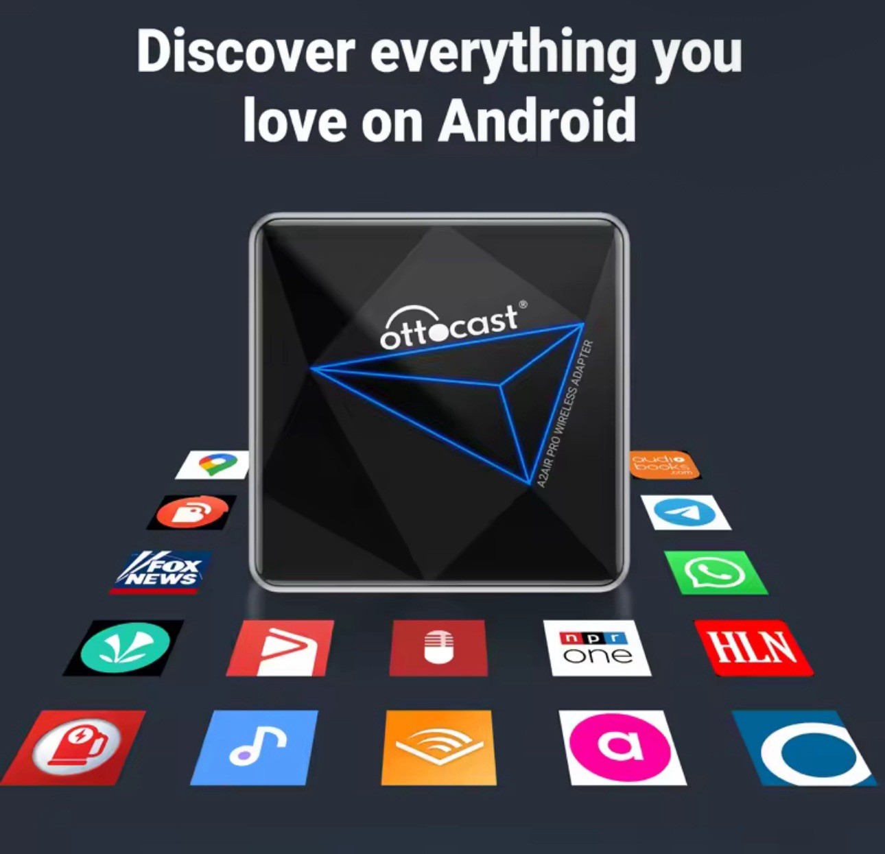 OTTOCAST A2AIR PRO Adattatore PER SMARTPHONE ANDROID AUTO Carplay Wireless