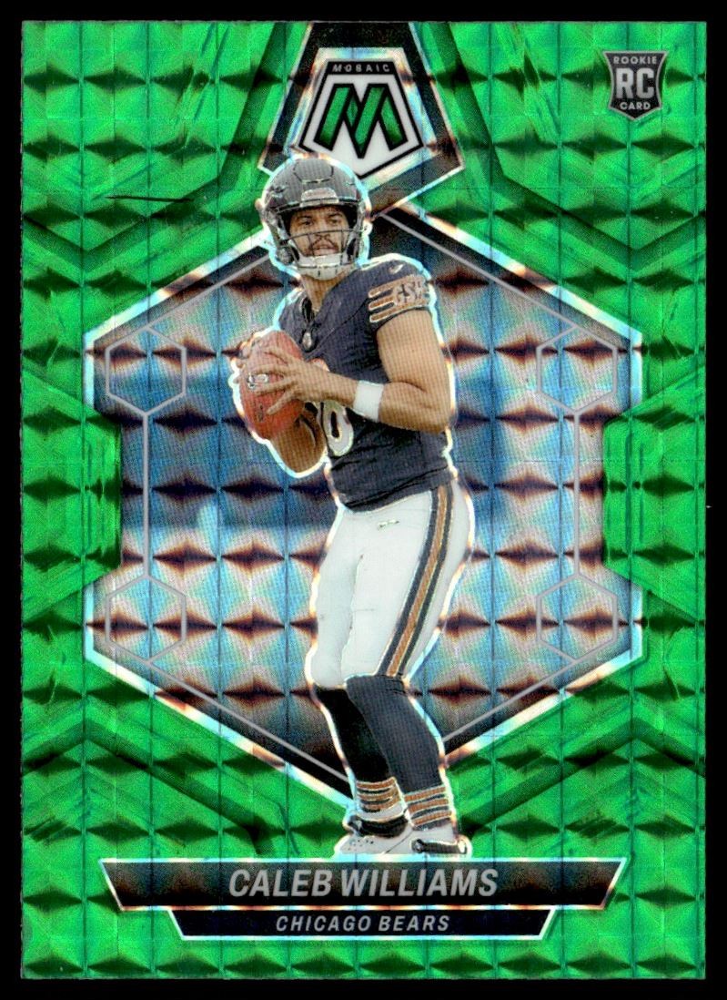 2024 Mosaic Green Prizms Caleb Williams Rookie Chicago Bears #301