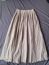 Vintage Women  s Orvis Long Skirt Made In USA Cotton Plaid Light Green Cute